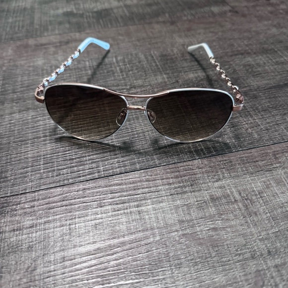 Tahari Silver Sunglasses with Chain Detail main image 4